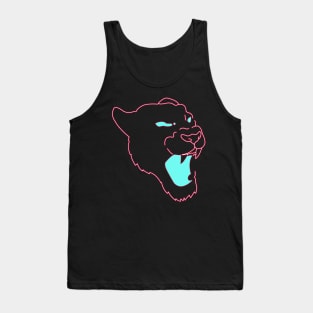 Neon Panther Graphic Illustration Tank Top